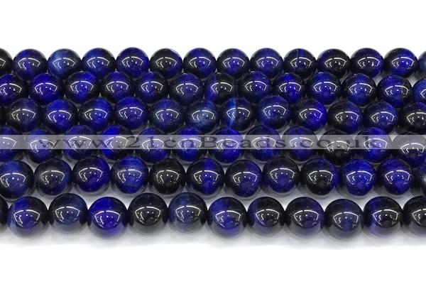 CTE2394 15 inches 8mm round blue tiger eye beads