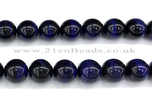 CTE2398 15 inches 16mm round blue tiger eye beads