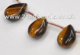 CTE24 teardrop 10*14mm yellow tiger eye beads Wholesale