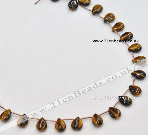 CTE24 teardrop 10*14mm yellow tiger eye beads Wholesale