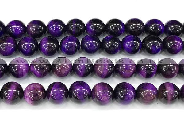 CTE2416 15 inches 12mm round purple tiger eye beads