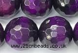 CTE2422 15 inches 12mm faceted round purple tiger eye beads