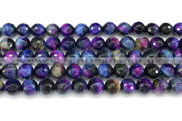 CTE2448 15 inches 8mm faceted round mixed tiger eye beads