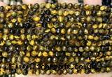 CTE2462 15 inches 4mm faceted round yellow tiger eye beads wholesale
