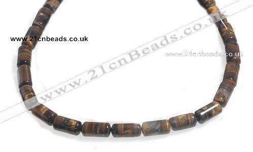 CTE28 16 inches 8*15mm column yellow tiger eye beads Wholesale