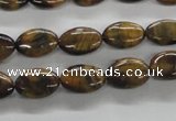 CTE301 15.5 inches 8*12mm oval yellow tiger eye gemstone beads