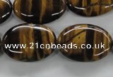 CTE303 15.5 inches 18*25mm oval yellow tiger eye gemstone beads