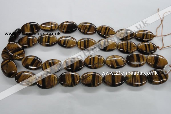 CTE303 15.5 inches 18*25mm oval yellow tiger eye gemstone beads