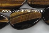 CTE308 15.5 inches 22*34mm flat teardrop yellow tiger eye gemstone beads