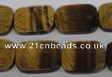 CTE310 15.5 inches 15*20mm rectangle yellow tiger eye gemstone beads