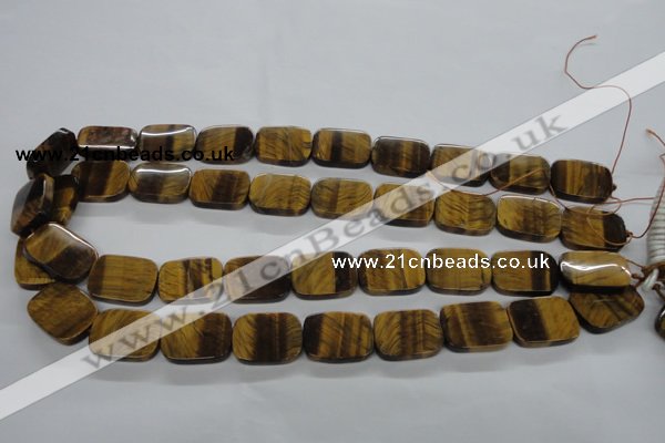 CTE310 15.5 inches 15*20mm rectangle yellow tiger eye gemstone beads