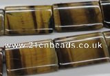 CTE312 15.5 inches 18*25mm flat tube yellow tiger eye gemstone beads