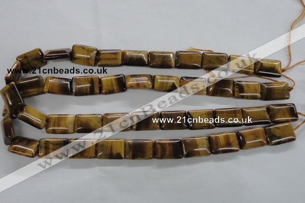 CTE314 15.5 inches 12*18mm rectangle yellow tiger eye gemstone beads