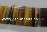 CTE317 15.5 inches 25*35mm faceted rectangle yellow tiger eye beads