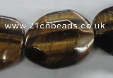 CTE324 15.5 inches 25*35mm freeform yellow tiger eye gemstone beads