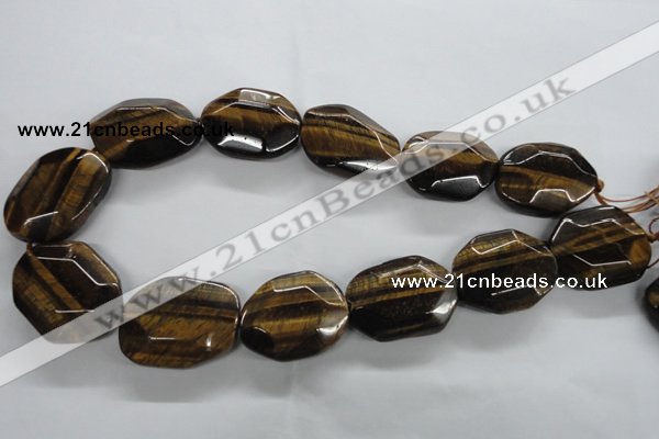 CTE324 15.5 inches 25*35mm freeform yellow tiger eye gemstone beads