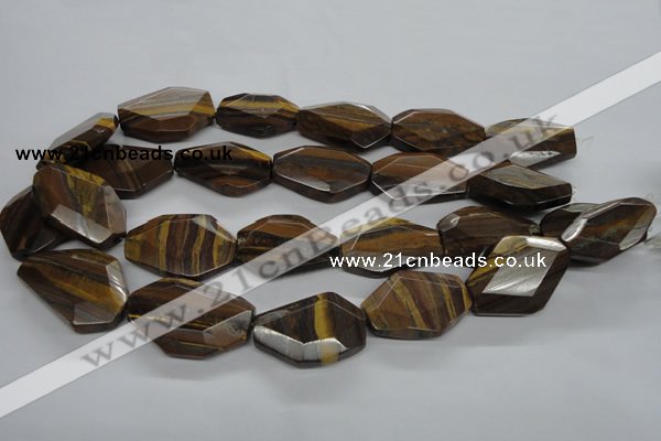 CTE325 15.5 inches 24*30mm freeform yellow tiger eye gemstone beads