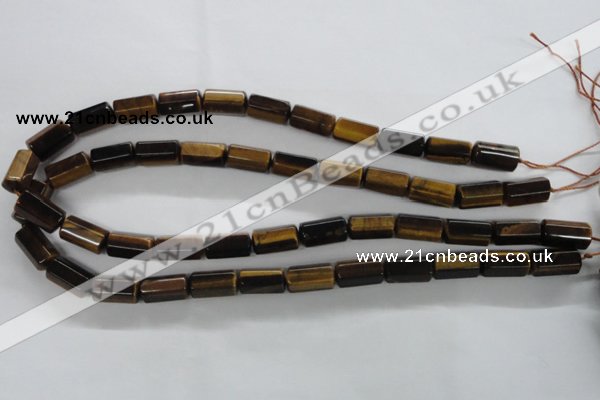 CTE330 15.5 inches 8*16mm faceted column yellow tiger eye gemstone beads