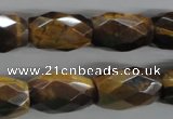 CTE334 15.5 inches 13*20mm faceted drum yellow tiger eye gemstone beads