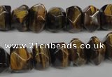 CTE336 15.5 inches 8*12mm faceted nuggets yellow tiger eye gemstone beads