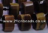 CTE340 11*15*15mm faceted triangle yellow tiger eye beads