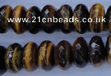 CTE404 15.5 inches 8*16mm faceted rondelle yellow tiger eye beads