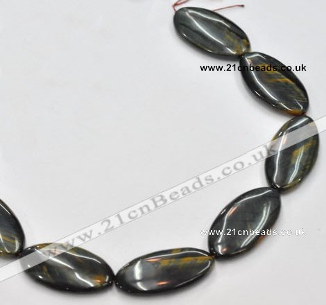 CTE41 15.5 inches 20*40mm oval blue tiger eye beads wholesale