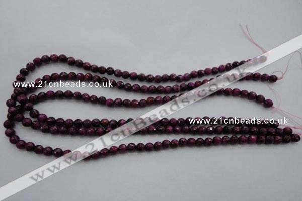 CTE471 15.5 inches 6mm faceted round red tiger eye beads wholesale