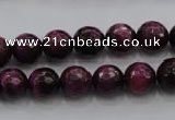 CTE473 15.5 inches 10mm faceted round red tiger eye beads wholesale