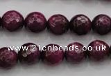 CTE474 15.5 inches 12mm faceted round red tiger eye beads wholesale