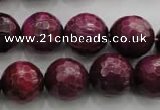 CTE476 15.5 inches 16mm faceted round red tiger eye beads wholesale