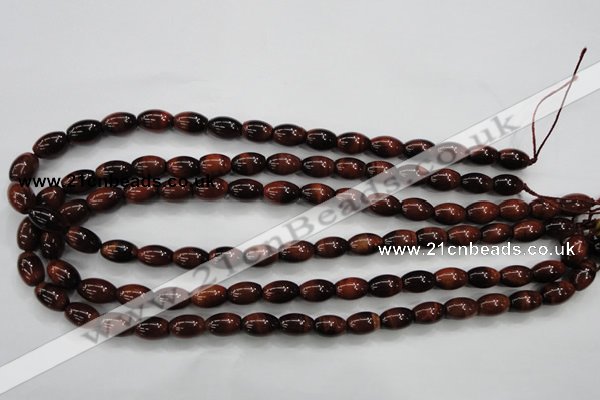 CTE51 15.5 inches 8*12mm rice red tiger eye gemstone beads