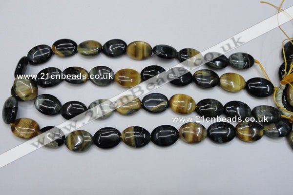 CTE571 15.5 inches 15*20mm oval golden & blue tiger eye beads