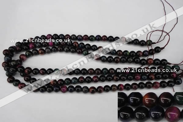 CTE592 15.5 inches 8mm round colorful tiger eye beads wholesale