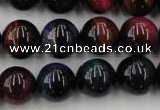 CTE595 15.5 inches 14mm round colorful tiger eye beads wholesale