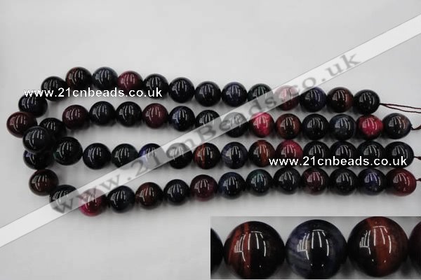 CTE595 15.5 inches 14mm round colorful tiger eye beads wholesale