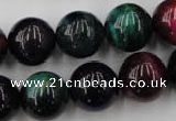 CTE596 15.5 inches 16mm round colorful tiger eye beads wholesale