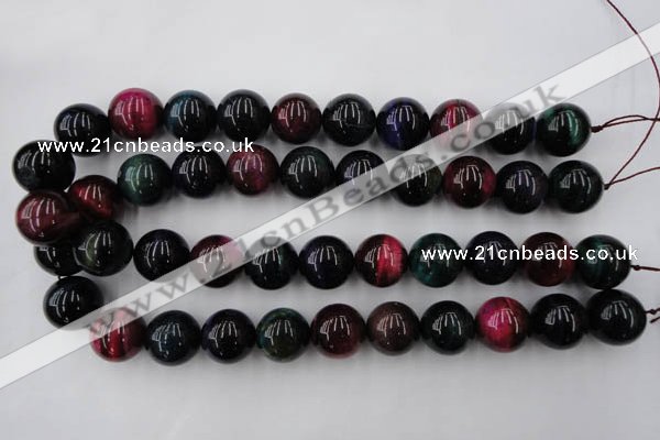 CTE598 15.5 inches 20mm round colorful tiger eye beads wholesale