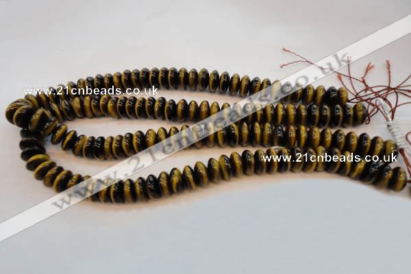 CTE603 15.5 inches 6*12mm rondelle yellow tiger eye beads wholesale