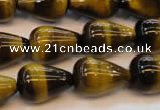 CTE609 15.5 inches 13*18mm teardrop yellow tiger eye beads wholesale