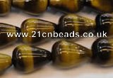 CTE609 15.5 inches 13*18mm teardrop yellow tiger eye beads wholesale