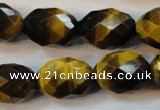 CTE625 15.5 inches 15*20mm faceted rice yellow tiger eye beads wholesale