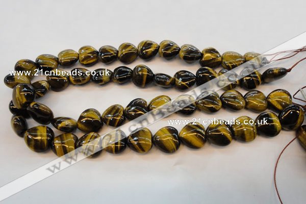 CTE630 15.5 inches 16*16mm heart yellow tiger eye beads wholesale