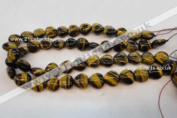 CTE632 15.5 inches 20*20mm heart yellow tiger eye beads wholesale