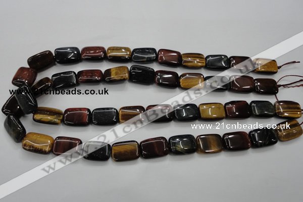 CTE64 15.5 inches 13*18mm rectangle mixed tiger eye gemstone beads