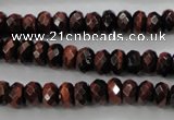 CTE65 15.5 inches 5*8mm faceted rondelle red tiger eye gemstone beads