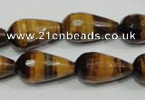 CTE762 15.5 inches 12*22mm faceted teardrop yellow tiger eye beads