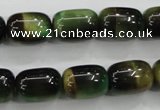 CTE80 15.5 inches 11*15mm drum green tiger eye gemstone beads