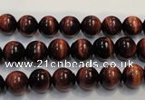 CTE84 15.5 inches 8mm round red tiger eye gemstone beads