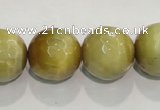 CTE906 15.5 inches 16mm faceted round golden tiger eye beads